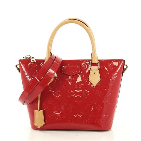 louis vuitton red patent leather bag|louis vuitton leather satchels.